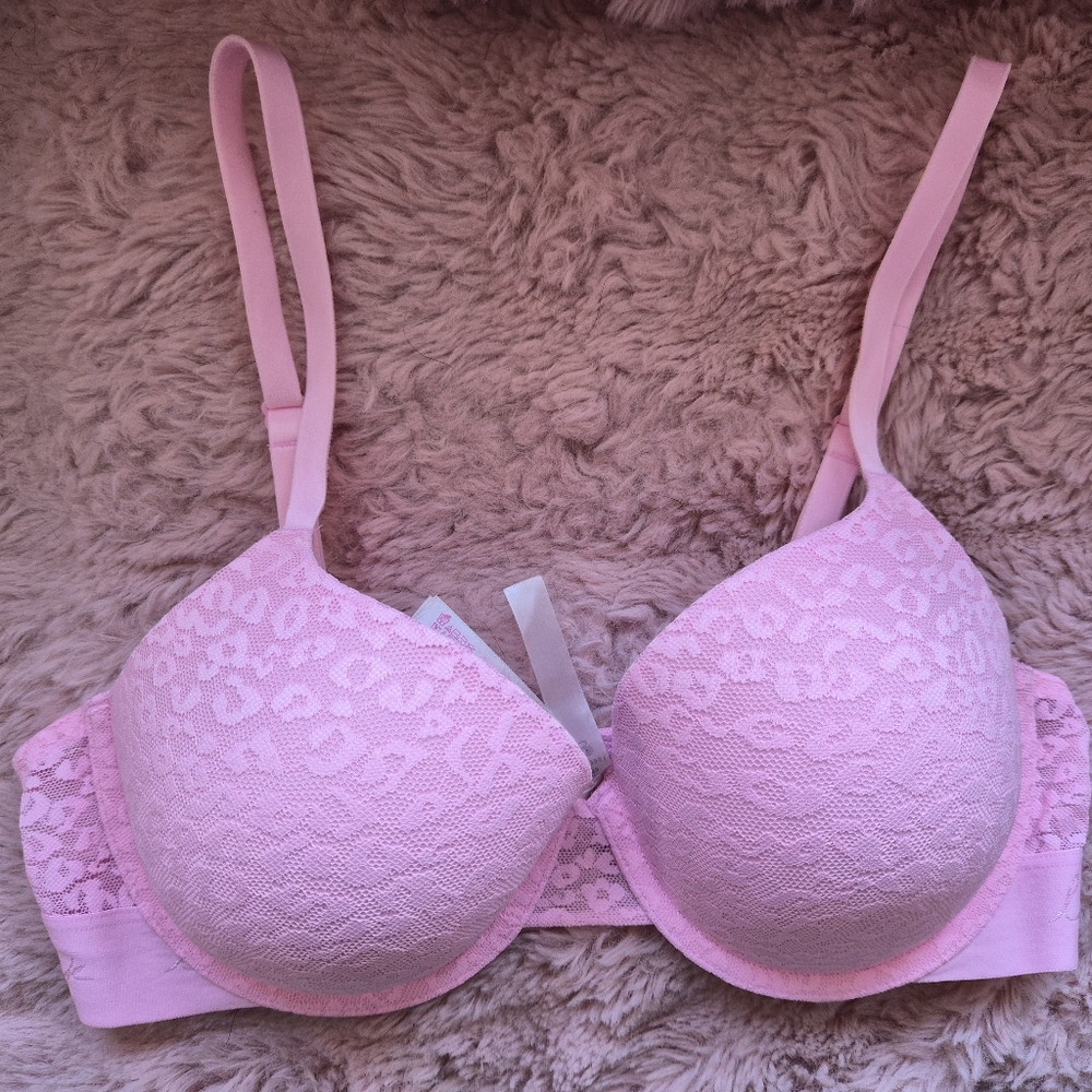 Victorias Srcret Pink Lace Push-Up Bra - Women's Intimates
